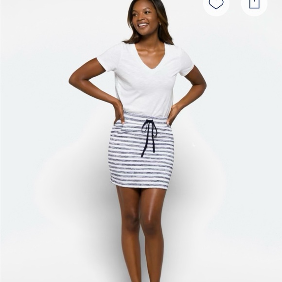 Market & Spruce Dresses & Skirts - Market & Spruce Navy and White Striped Mini Skirt